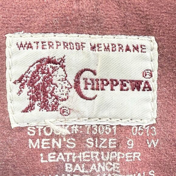 Chippewa leather Logger lace up boots men size 9 Wide - Picture 8 of 9